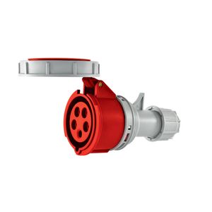 Enchufe Industrial Hembra Volante 3 P + N + T 16 A Rojo