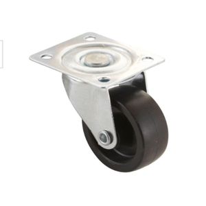 Rueda Goma Con Base Giratoria 40 Mm Negro