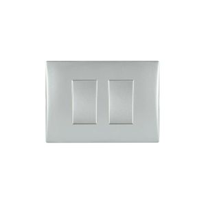 Placa Armada Interruptor Doble 9/15 10 A 250 V Plata