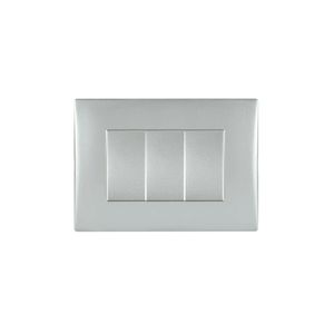 Placa Armada Interruptor Triple 9/32 10 A 250 V Plata