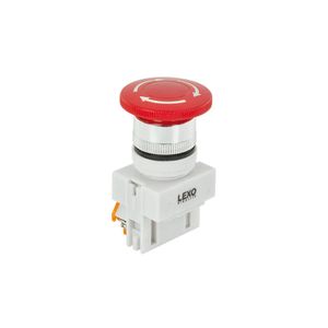 Pulsador Hongo Plástico 1 Nc 22 mm Rojo