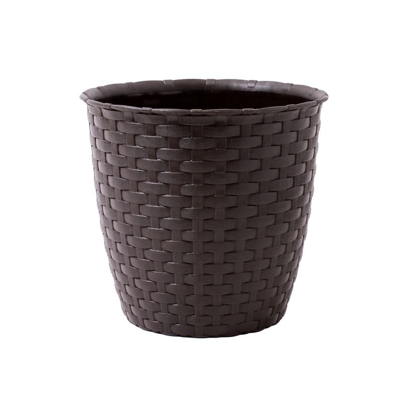 Macetero-Estilo-Ratan-Plastico-Marron-18-Cm-237438_1
