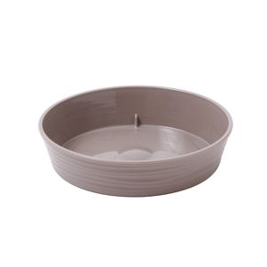 Plato Para Macetero Estilo Piedra Redondo 18 cm Taupe