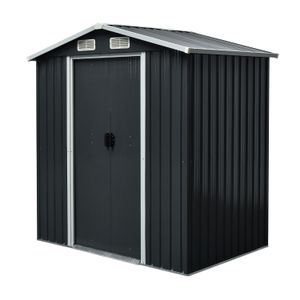 Bodega Jardín 131 x 194 x 200 cm Acero Galvanizado Marengo Blanco