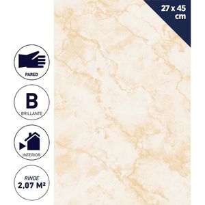 Cerámica Muro Mármol 27 x 45 cm 2,07 m2 Orion Beige