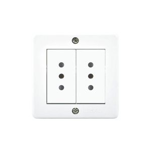Casquete Con Toma Corriente Doble 10 A 250 V Blanco