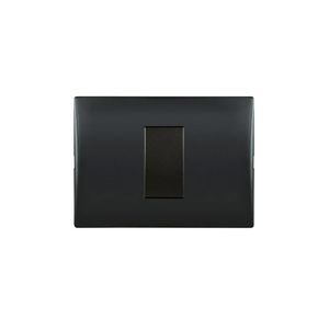 Placa Armada Interruptor Simple 9/12 10 A 250 V Negro