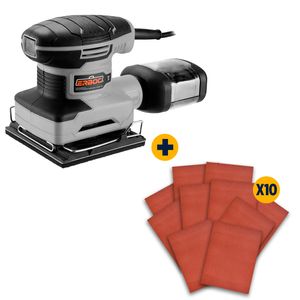Combo Lijadora Orbital Erboc + 10 Lijas De Madera