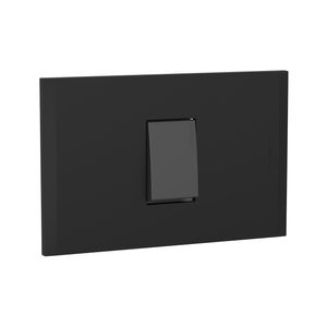 Placa Armada Interruptor 9/12 Simple Nóbile Negro