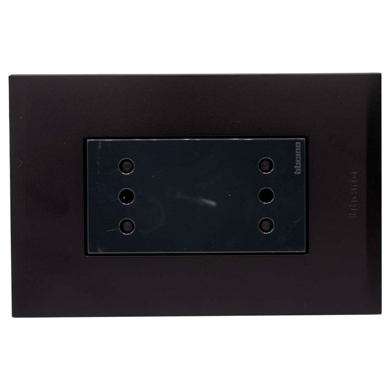 Placa-Armada-Enchufe-Doble-10A-Nobile-Negro-244596_1