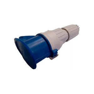 Enchufe Industrial Hembra Volante 2 P + T 16 A 220 V Blanco