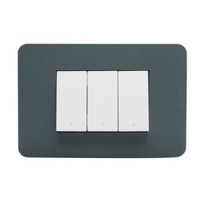 Placa Armada Interruptor 9/32 Triple Agave Verde