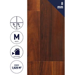 Piso Flotante 8 mm 1,929 m2 Oak Dark Bisel