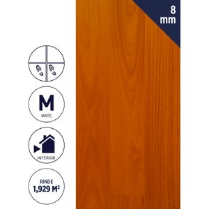 Piso Flotante 8 mm 1,929 m2 Caramel Natural