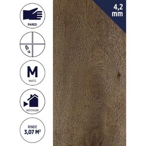 Piso Vinilico SPC 4,2 mm 3,07 m2 Roma Dark Brown