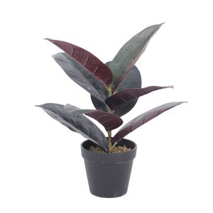 Planta Artificial Gomero 8 Hojas 36 cm