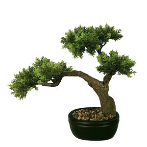 Bonsai Artificial Cipres 32 cm Maceta De Cerámica
