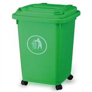 Basurero Con Ruedas 50 L Verde