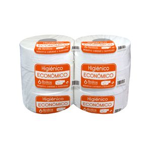 Papel Higiénico Hoja Simple 300 m 6 Rollos