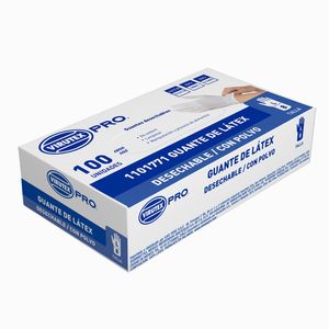 Guante Latex Con Polvo Blanco L