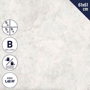 Gres Porcelánico 61 x 61 cm 1,48 m2 Moon Grey