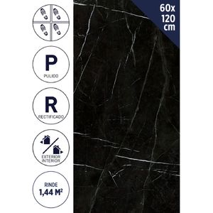 Porcelanato 60 x 120 cm 1,44 m2 Dark Marble Pulido
