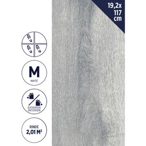 Porcelanato 19,2 x 117 cm 2,01 M2 Taiga Gris
