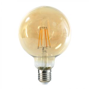 Ampolleta Led Globo Filamento G95 E27 6 w Luz Cálida
