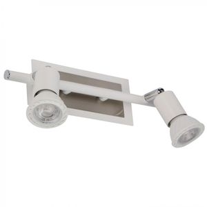 Barra tubo 2 luces cotton sin Ampolletas GU10 50 W blanco