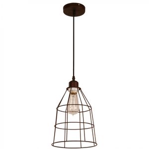 Lámpara Colgante Canasta Vintage 1 Luz E27 60 W