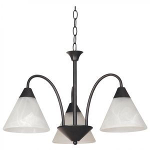 Lámpara colgante Cónica óxido 3 luces E27 60 W