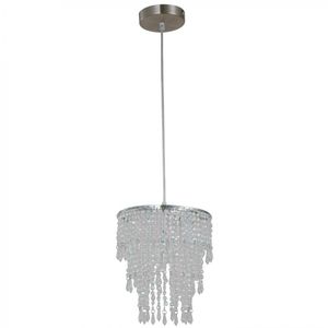 Lámpara colgante Cristal satin niquel 1 luz E27 40 W