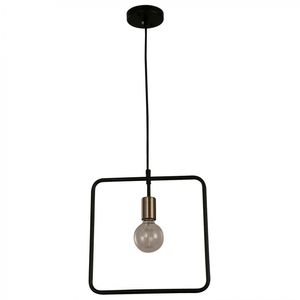 Lámpara Colgante Cuadro Negro 1 Luz E27 40 W