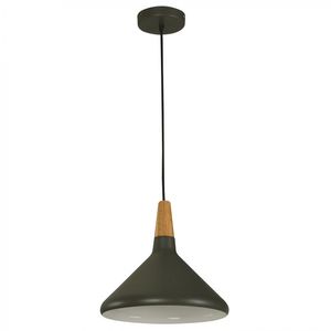 Lámpara Colgante Gris Oscuro 1 Luz E27 60 W