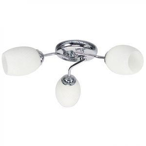 Lámpara de techo ovalada Cromo 3 luces E27 40 W