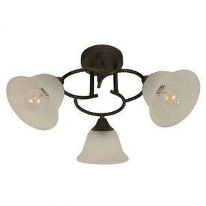 Lámpara de techo chocolate Tulipanes 3 luces E27 40 W