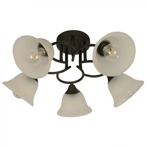 Lámpara de Techo Tulipanes Chocolate 5 Luces E27 40 W