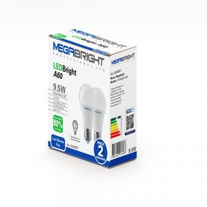 Pack 2 Ampolletas Led A60 E27 9,5 W Luz Fría