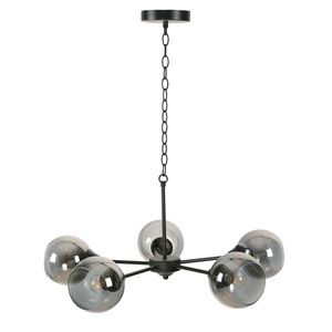 Lámpara Colgante Negro 5 Luces E27 40 W