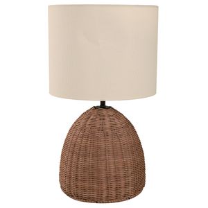 Lámpara de Mesa Tela Negro 1 Luz E27 60 W