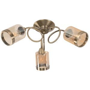 Lámpara de Techo Bronce Antiguo 3 Luces E27 60 W