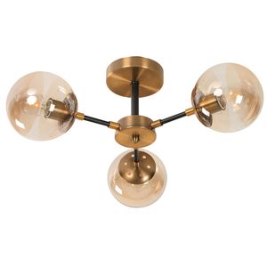 Lámpara de Techo Dorado Satinado 3 Luces E27 40 W