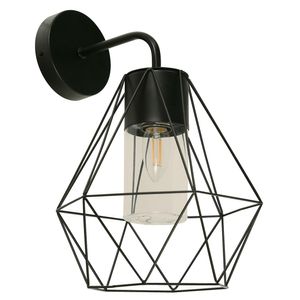 Apliqué Pared exterior vintage Negro 1 Luz E27 10 W