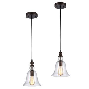 Lámpara de Techo Decorativa Vidrio Transparente 1 Luz E27 60 W