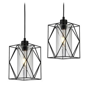 Lámpara de Techo Colgante Vidrio Transparente 1 Luz E27 60 W