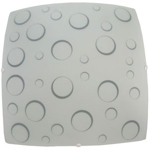 Plafón Cuadrado Diedro Ubis 2 Luces E27 60 w