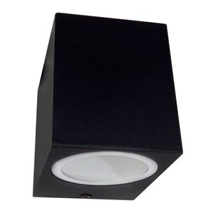 Apliqué Pared Unidirecc sin ampolleta Aluminio Negro GU10 35 W
