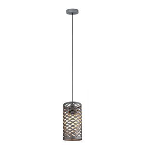 Lámpara Colgante Tubo E27 60W Gris Oscuro