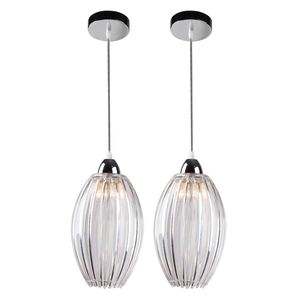 Lampara Colgante Cromo 1 Luz E27 40 W 2 un