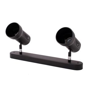 Barra Sobrepuesta Riel 2 Luces R63 E27 50 W Negro